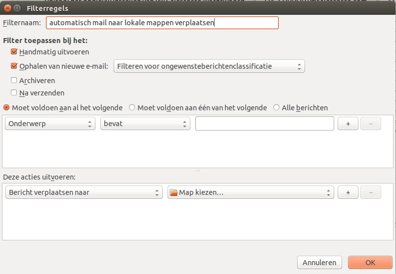 Thunderbird regelstoepassen stap 2