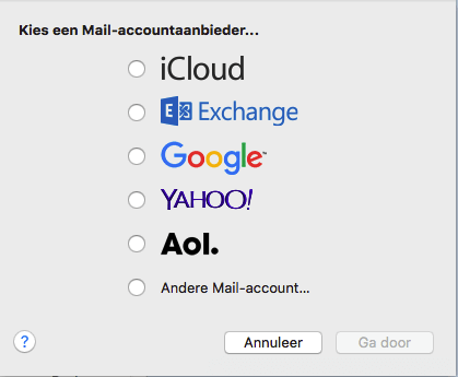 apple gmail account koppelen stap 1