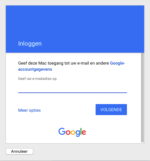 apple gmail account koppelen stap 2